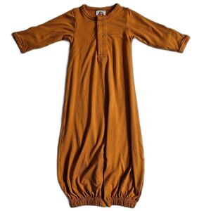 NWOT Monkey Motion Baby Nightgown / Romper Natural Fabric Versatile sz 0-3 mo